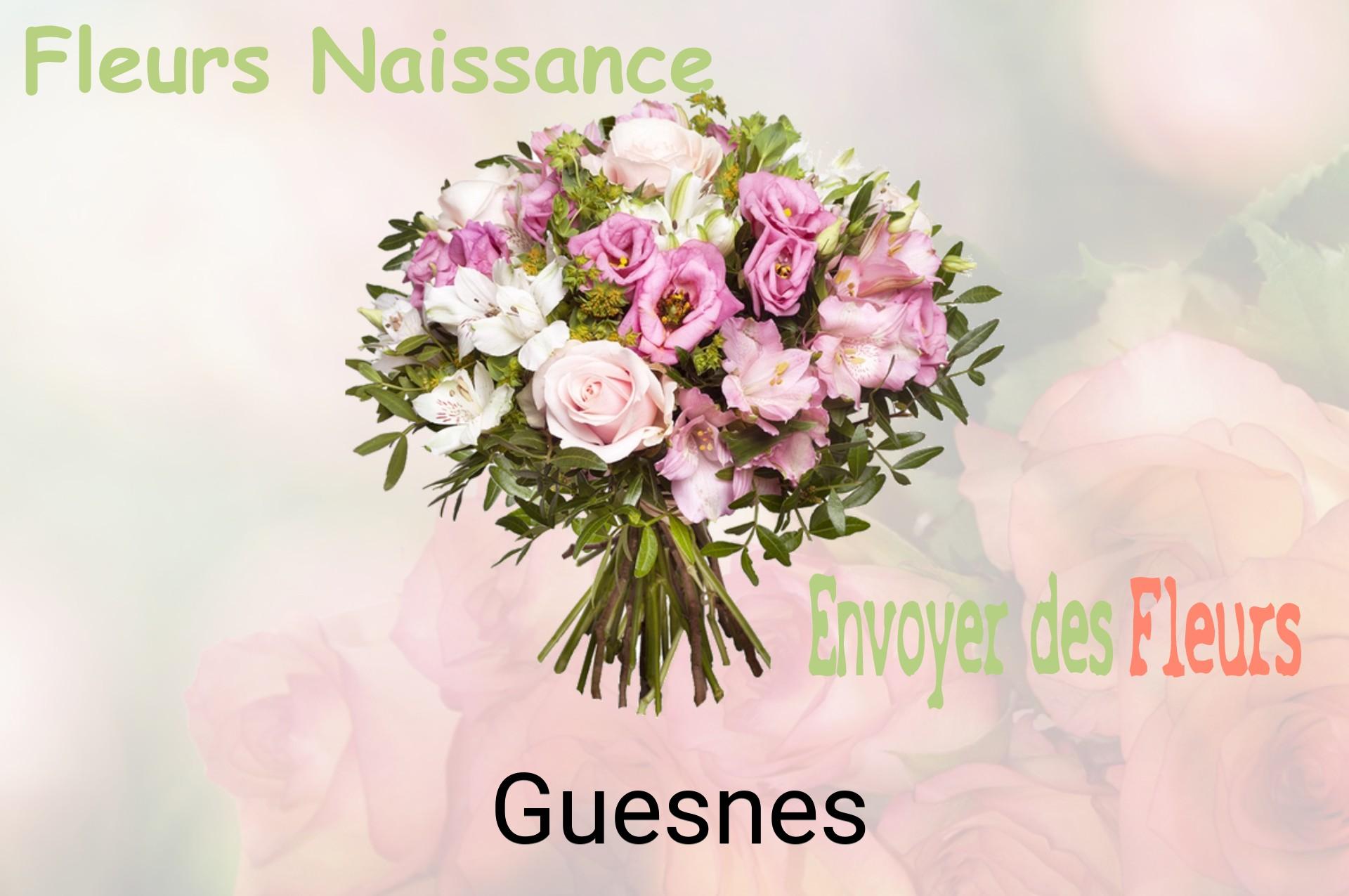 Bouquet de fleurs de naissance livré à Guesnes